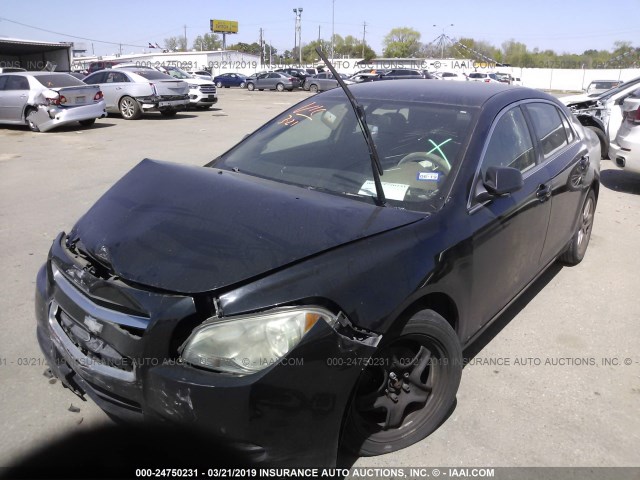 1G1ZA5E0XAF104982 - 2010 CHEVROLET MALIBU LS BLACK photo 2