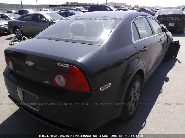 1G1ZA5E0XAF104982 - 2010 CHEVROLET MALIBU LS BLACK photo 4