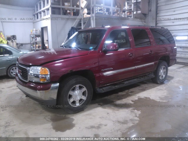 3GKFK16Z76G229560 - 2006 GMC YUKON XL K1500 MAROON photo 2