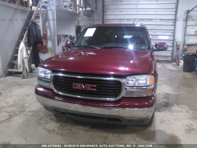 3GKFK16Z76G229560 - 2006 GMC YUKON XL K1500 MAROON photo 6