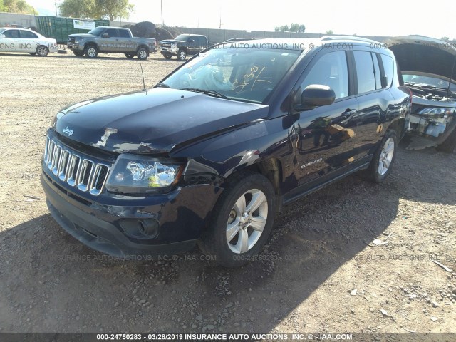 1C4NJDBB3GD756403 - 2016 JEEP COMPASS SPORT BLUE photo 2