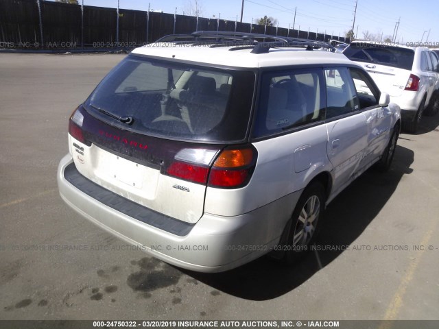 4S3BH815747631657 - 2004 SUBARU LEGACY OUTBACK H6 3.0 SPECIAL WHITE photo 4