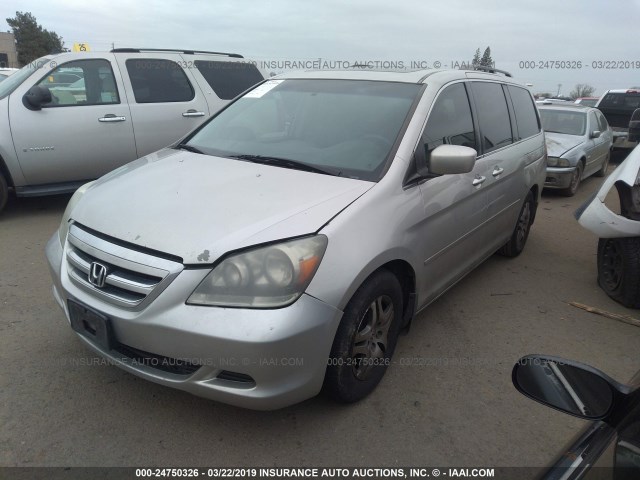 5FNRL38655B032542 - 2005 HONDA ODYSSEY EXL SILVER photo 2