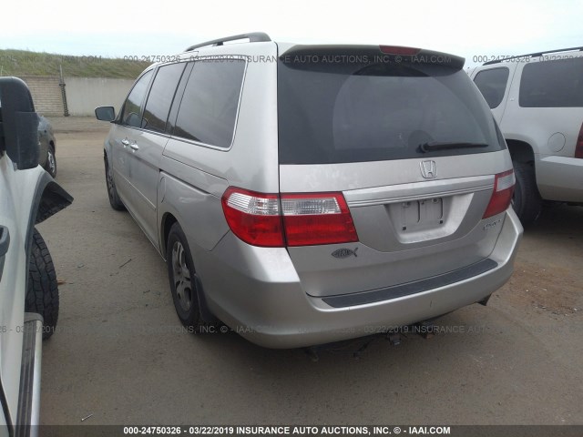 5FNRL38655B032542 - 2005 HONDA ODYSSEY EXL SILVER photo 3