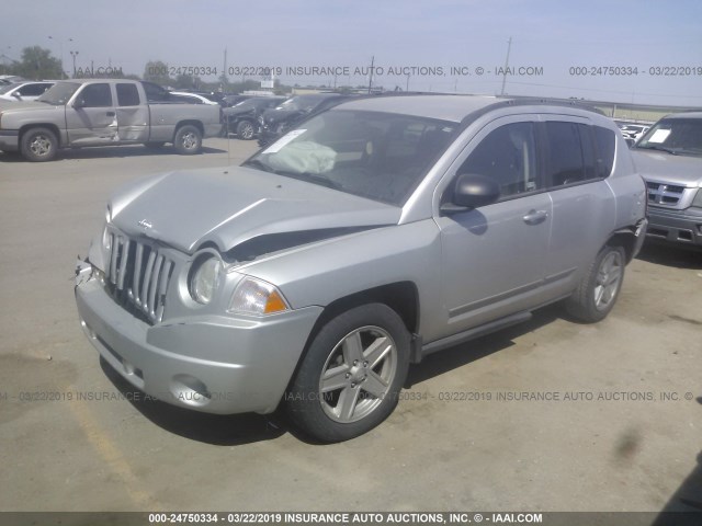 1J4NT4FB2AD578943 - 2010 JEEP COMPASS SPORT SILVER photo 2