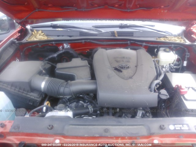 5TFDZ5BN1JX029397 - 2018 TOYOTA TACOMA DBL CAB/SR5/TRD SPORT/OR ORANGE photo 10