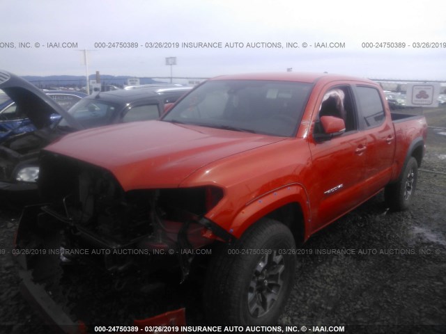5TFDZ5BN1JX029397 - 2018 TOYOTA TACOMA DBL CAB/SR5/TRD SPORT/OR ORANGE photo 2