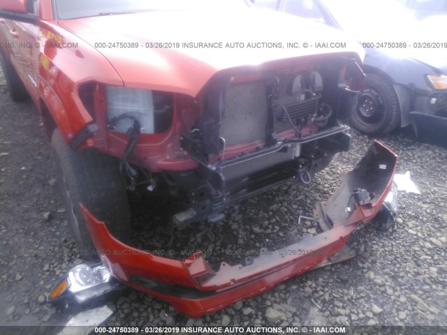 5TFDZ5BN1JX029397 - 2018 TOYOTA TACOMA DBL CAB/SR5/TRD SPORT/OR ORANGE photo 6