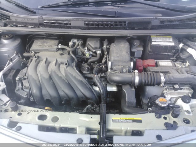 3N1CE2CP9EL399359 - 2014 NISSAN VERSA NOTE S/S PLUS/SV/SL GRAY photo 10