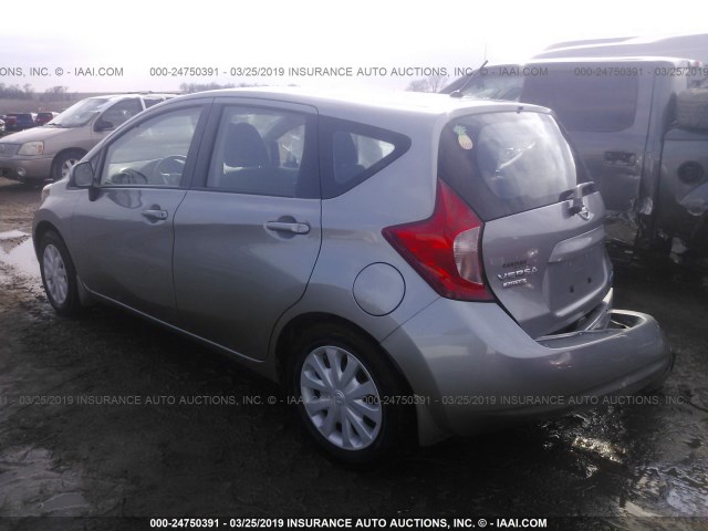 3N1CE2CP9EL399359 - 2014 NISSAN VERSA NOTE S/S PLUS/SV/SL GRAY photo 3