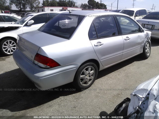 JA3AJ36E82U070457 - 2002 MITSUBISHI LANCER LS SILVER photo 4