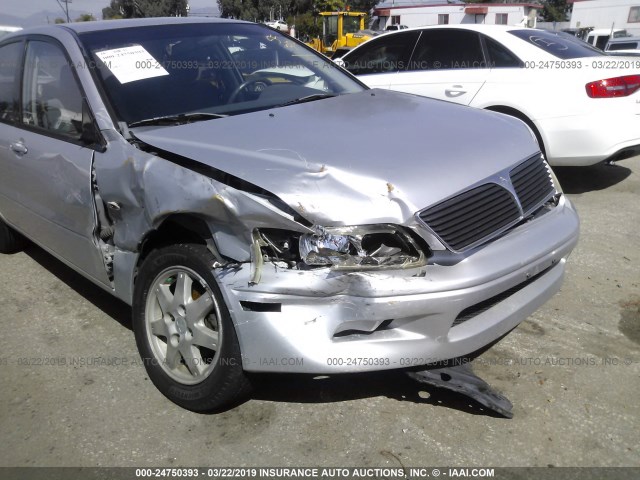 JA3AJ36E82U070457 - 2002 MITSUBISHI LANCER LS SILVER photo 6