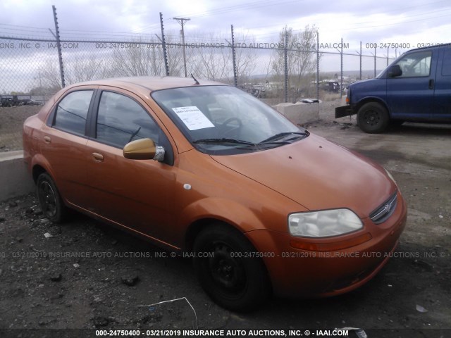 KL1TD52685B503651 - 2005 CHEVROLET AVEO LS ORANGE photo 1