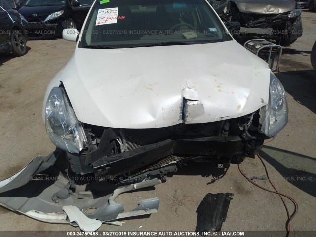 1N4AL2AP2CN458896 - 2012 NISSAN ALTIMA S WHITE photo 6