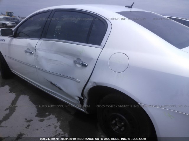 1G4HD57296U140427 - 2006 BUICK LUCERNE CXL WHITE photo 6