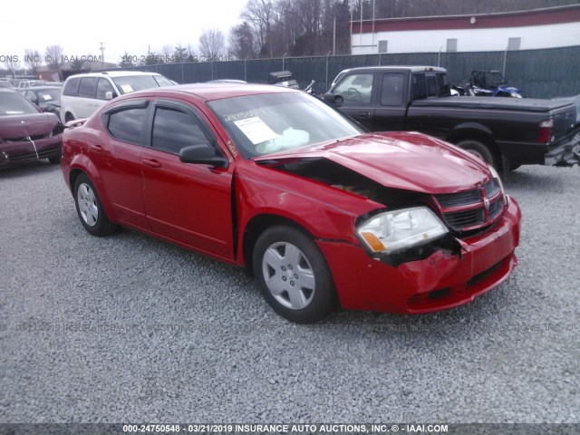 1B3LC46B19N559269 - 2009 DODGE AVENGER RED photo 1