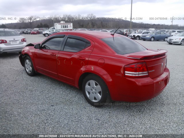 1B3LC46B19N559269 - 2009 DODGE AVENGER RED photo 3