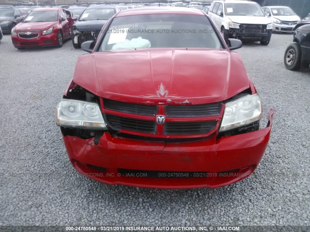 1B3LC46B19N559269 - 2009 DODGE AVENGER RED photo 6