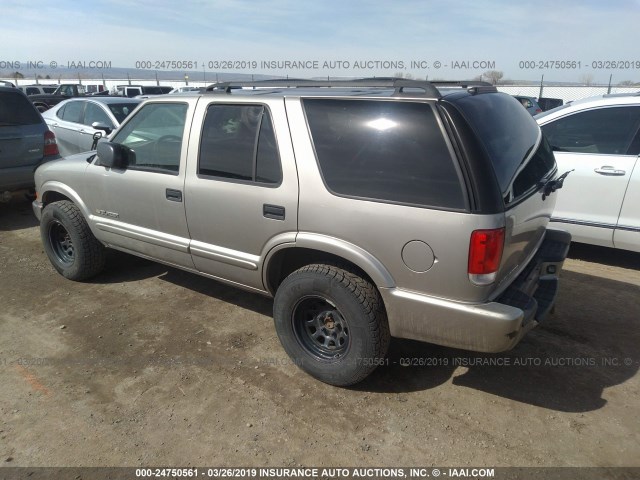 1GNDT13X34K164979 - 2004 CHEVROLET BLAZER SILVER photo 3