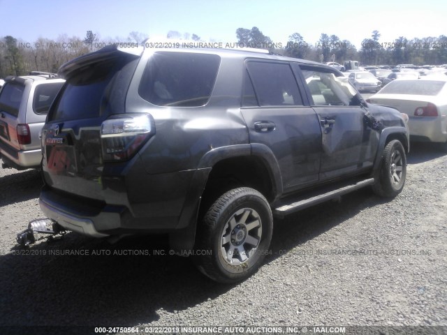 JTEBU5JR6F5259347 - 2015 TOYOTA 4RUNNER SR5/LIMITED/TRAIL/TRD PRO GRAY photo 4