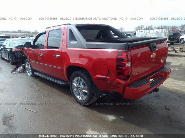 3GNVKGE07AG241575 - 2010 CHEVROLET AVALANCHE LTZ RED photo 3