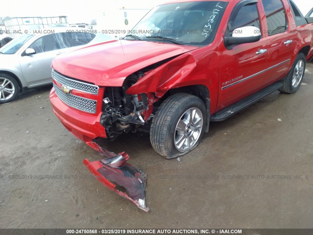 3GNVKGE07AG241575 - 2010 CHEVROLET AVALANCHE LTZ RED photo 6