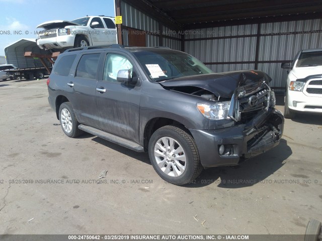 5TDDW5G13DS076276 - 2013 TOYOTA SEQUOIA PLATINUM GRAY photo 1