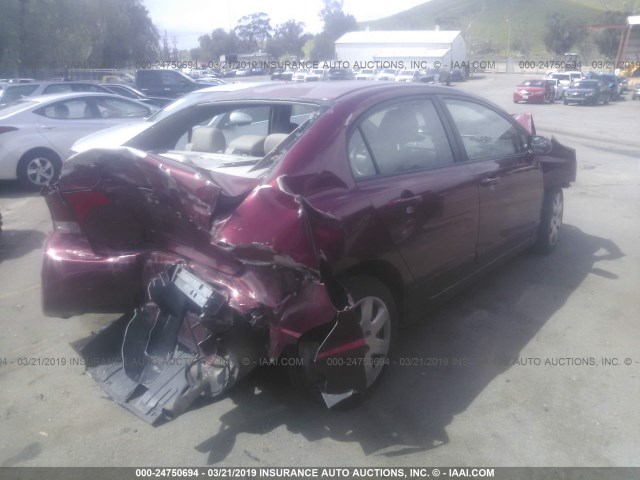 2HGFA16989H517494 - 2009 HONDA CIVIC EXL RED photo 4