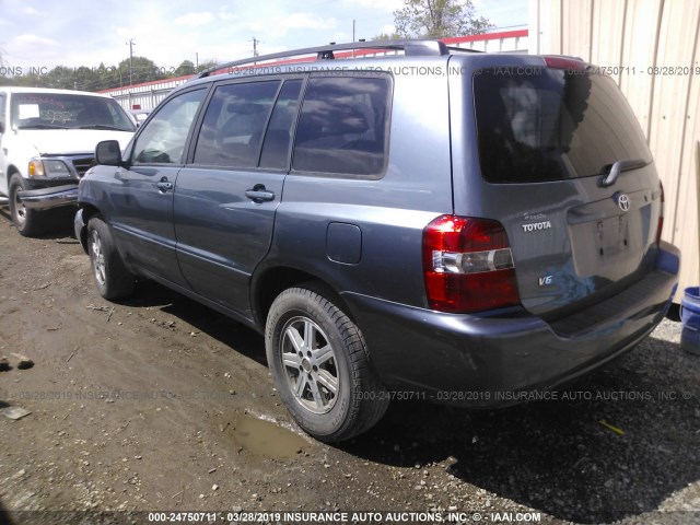 JTEDP21A340008627 - 2004 TOYOTA HIGHLANDER LIMITED BLUE photo 3