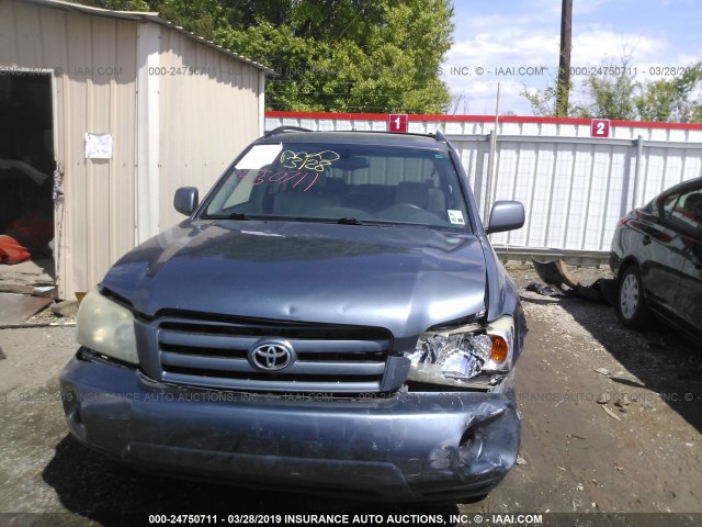 JTEDP21A340008627 - 2004 TOYOTA HIGHLANDER LIMITED BLUE photo 6