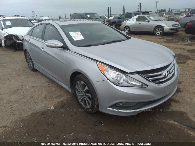 5NPEC4AC6EH858788 - 2014 HYUNDAI SONATA SE/LIMITED SILVER photo 1