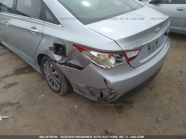 5NPEC4AC6EH858788 - 2014 HYUNDAI SONATA SE/LIMITED SILVER photo 6