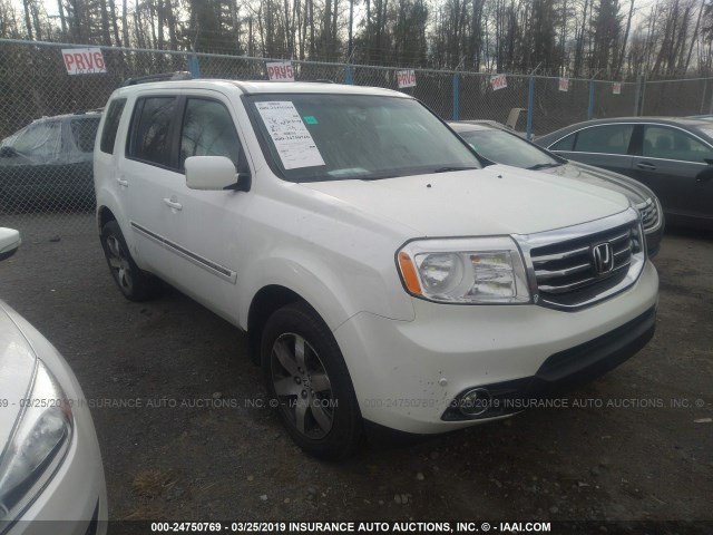 5FNYF4H95CB502861 - 2012 HONDA PILOT TOURING WHITE photo 1