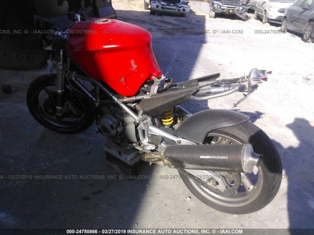 ZDM1RA2K42B012663 - 2002 DUCATI M600 RED photo 3