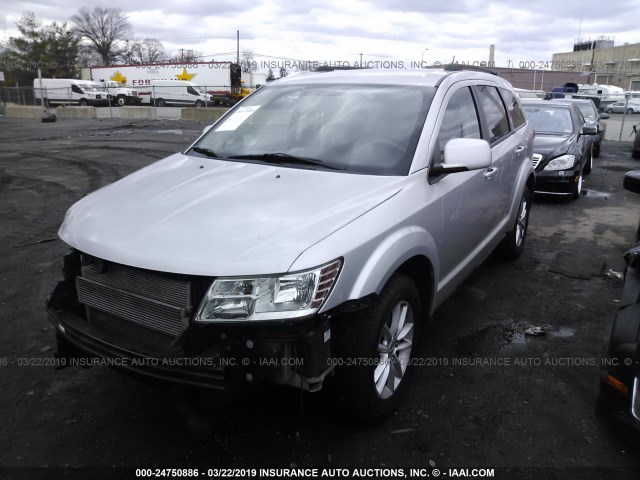 3C4PDCBG6DT560693 - 2013 DODGE JOURNEY SXT SILVER photo 2