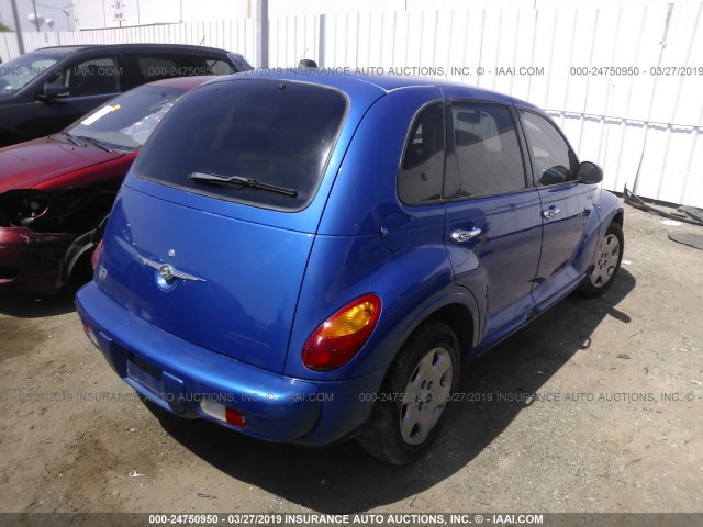 3C8FY58B85T581181 - 2005 CHRYSLER PT CRUISER TOURING BLUE photo 4