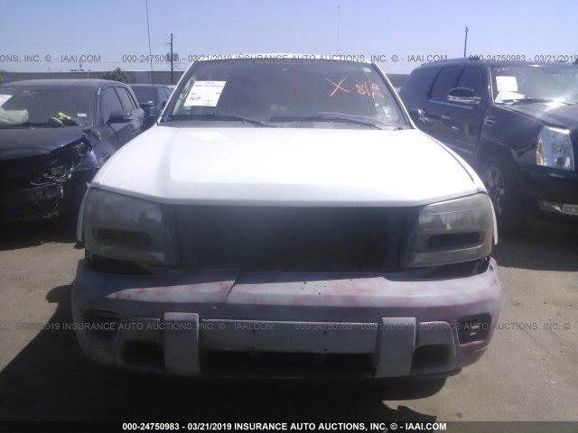 1GNES13H082143173 - 2008 CHEVROLET TRAILBLAZER SS WHITE photo 6