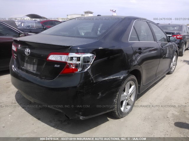 4T1BF1FK9CU594506 - 2012 TOYOTA CAMRY SE/LE/XLE BLACK photo 4