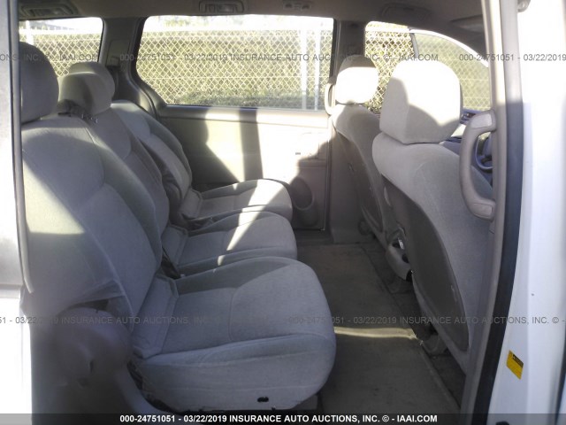 5TDZA23C55S228148 - 2005 TOYOTA SIENNA CE/LE WHITE photo 8