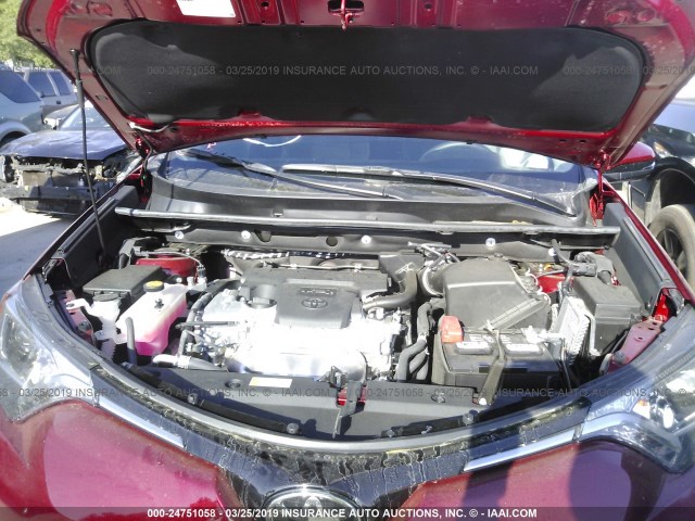 2T3WFREV6JW502672 - 2018 TOYOTA RAV4 ADVENTURE/XLE 红色 照片 10