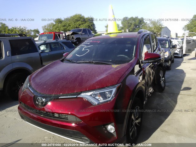 2T3WFREV6JW502672 - 2018 TOYOTA RAV4 ADVENTURE/XLE 红色 照片 2