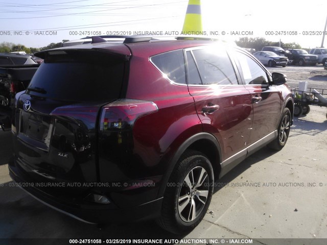 2T3WFREV6JW502672 - 2018 TOYOTA RAV4 ADVENTURE/XLE 红色 照片 4
