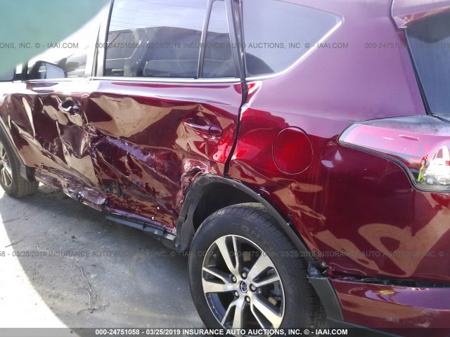 2T3WFREV6JW502672 - 2018 TOYOTA RAV4 ADVENTURE/XLE 红色 照片 6