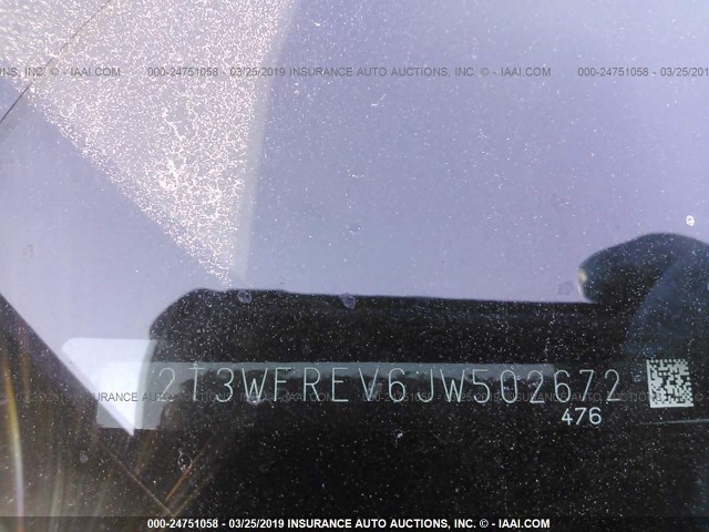 2T3WFREV6JW502672 - 2018 TOYOTA RAV4 ADVENTURE/XLE 红色 照片 9