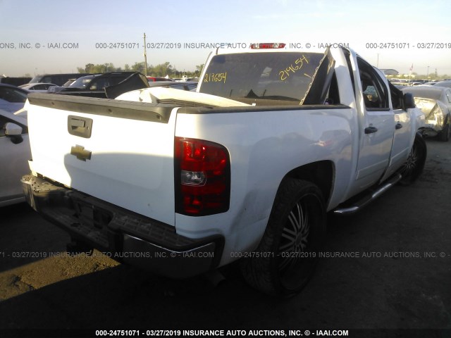 2GCEC13J671537848 - 2007 CHEVROLET SILVERADO C1500 CREW CAB WHITE photo 4