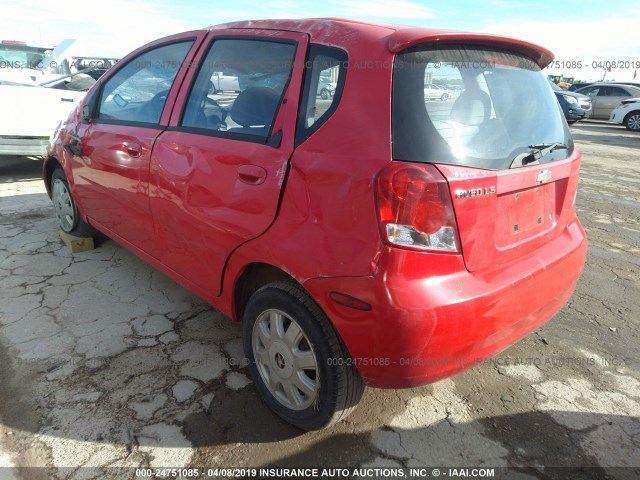 KL1TJ62614B165720 - 2004 CHEVROLET AVEO LS RED photo 3