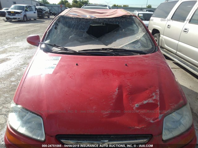 KL1TJ62614B165720 - 2004 CHEVROLET AVEO LS RED photo 6