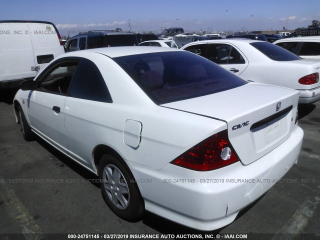 1HGEM22104L057896 - 2004 HONDA CIVIC DX VP WHITE photo 3