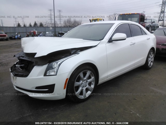 1G6AG5RX8F0136742 - 2015 CADILLAC ATS WHITE photo 2