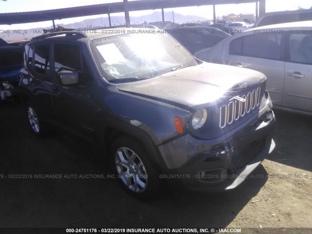 ZACCJABB3JPG92894 - 2018 JEEP RENEGADE LATITUDE GRAY photo 1